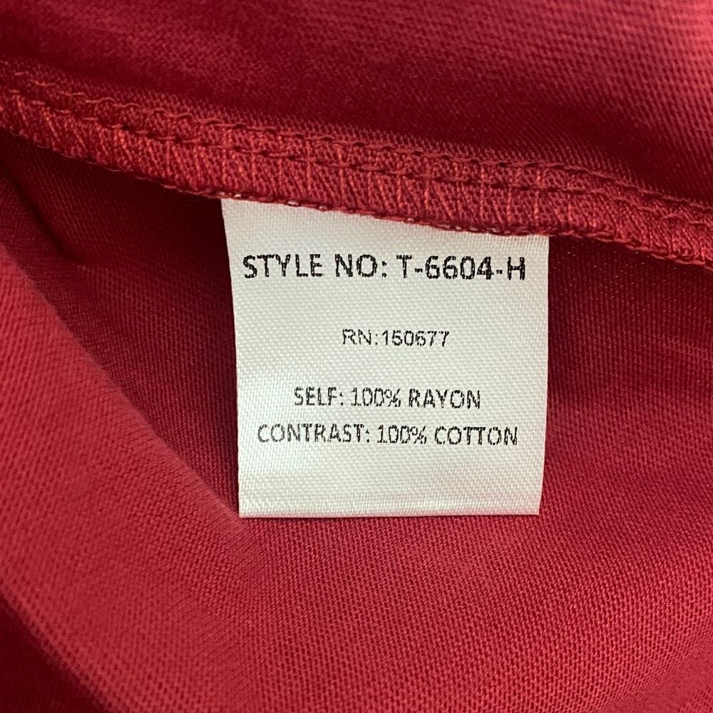 Stylish Ruffle Sleeve Top - Red - Picture 6 of 7